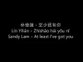 Sandy Lam - At least I've got you (林憶蓮 - 至少还有你) Pinyin/Translated Lyrics HD
