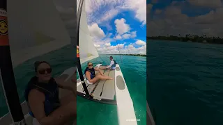 Sail on sailor #sailing  #resort  #hiltonlaromana #hobiecat