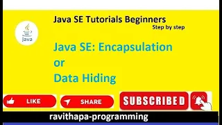 Java SE Encapsulation or Data Hiding