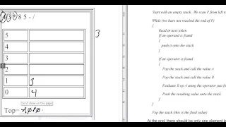 Evaluating a postfix expression using a stack