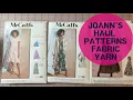 Joann Fabrics McCall s Sewing Pattern Sale Haul plus Fabric Yarn