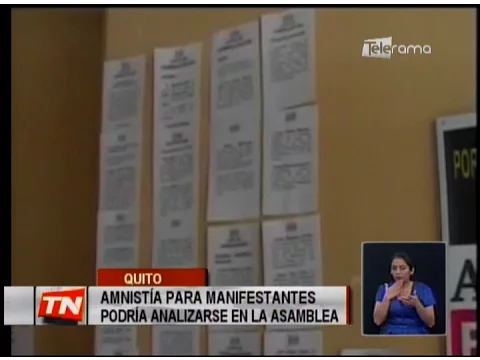 Amnistía para manifestantes podría analizarse en la asamblea