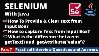 Part7-Selenium with Java Tutorial Practical Interview Questions and Answers InputBox