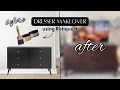 WAYFAIR DRESSER MAKEOVER Painting my dresser to look like WOOD using Retique It