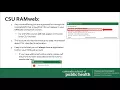 Using your CSU RAMweb account