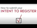 CSUN - How to Submit Your Intent to Register
