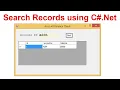 How to Search Records using C net