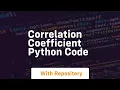 correlation coefficient python code