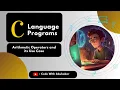 How we use Arithmetic Operators in program Class 12 C langugae Code With Abubakar