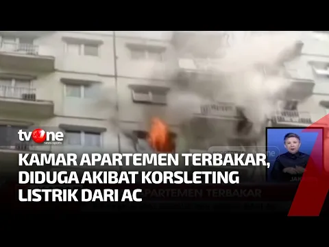 Diduga Korsleting Listrik, Sebuah Kamar Apartemen Terbakar