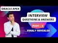 Oracle APEX Interview Questions Answers - Part 2