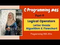 C Programming bangla tutorials Logical Operators Letter Grade Algorithm Flowchart Part-9