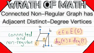 Proof Non-Regular Graph has Adjacent Vertices with Distinct Degrees Connected Graphs