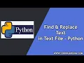 Find and Replace String in Text File using Python