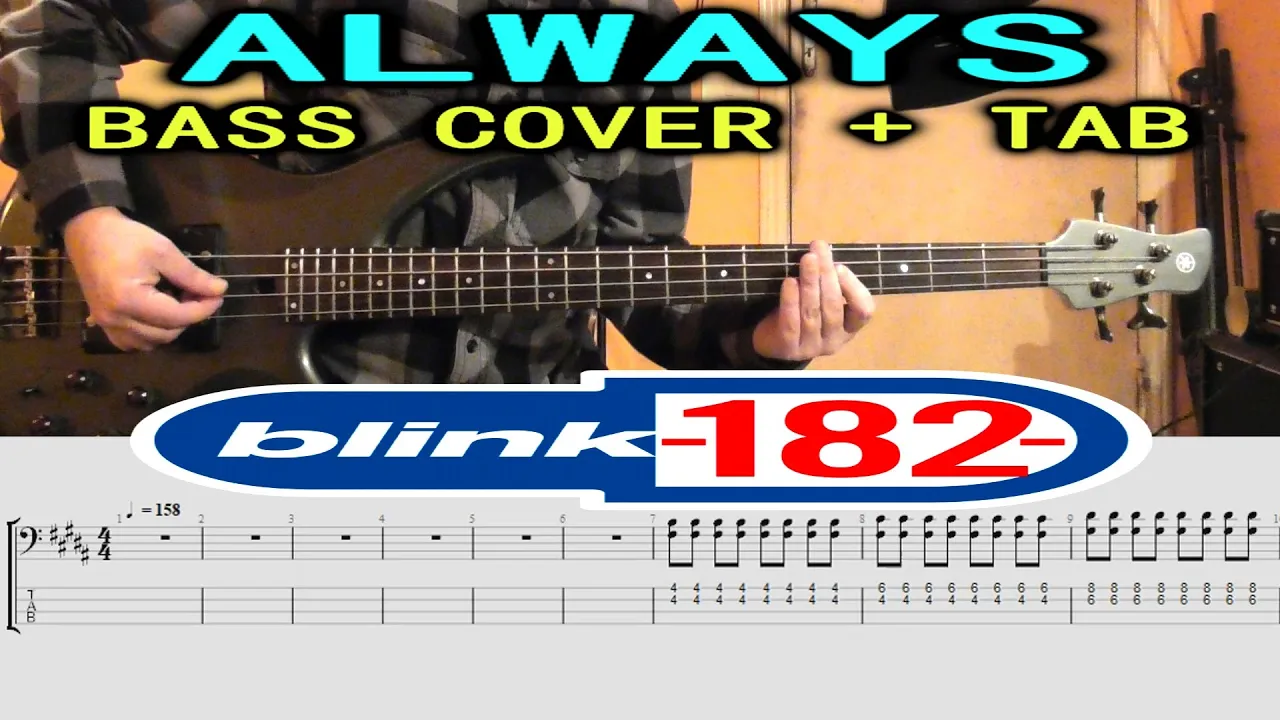 BLINK 182 Always BASS TAB COVER LESSON TUTORIAL | Mark Hoppus