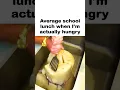 Average school lunch