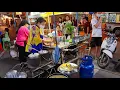 Jok - Thai Rice Congee at Night Market Nakhon Pathom Thailand Street Food Bangkok
