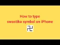 How to type swastika symbol on iPhone