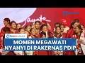 Lagu Kado Spesial Megawati Nyanyikan Lagu Legendaris 'Cinta Hampa' dengan Ceria di Rakernas PDIP