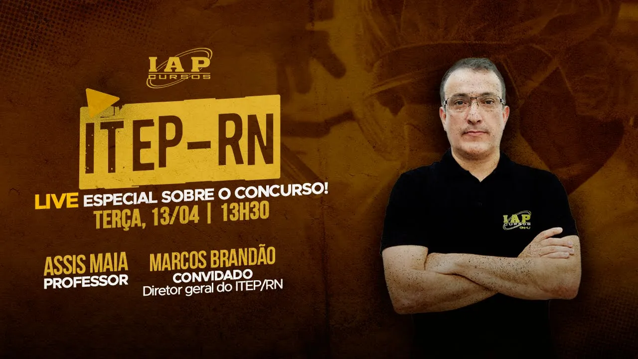 LIVE ESPECIAL COM O DIRETOR DO ITEP-RN MARCOS BRANDÃO - TUDO SOBRE O CONCURSO