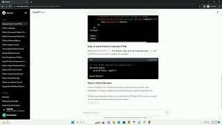 display python code in html