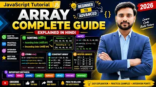 JavaScript Array Complete Guide in Hindi Sorting sort trim Constant Array Nested Arrays