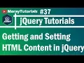 jQuery 37 - Getting and Setting HTML Content in jQuery