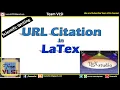 URL Citation in LaTex How to cite URL web link in LaTex