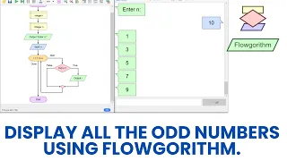 Display all the odd numbers using flowgorithm