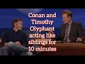 Conan and Timothy Olyphant acting like siblings for 10 minutes straight