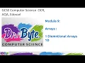 GCSE Computer Science Programming 1D Arrays 1Dimensional in Pseudocode OCR J277 AQA 8525