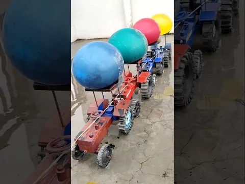 mini balloon wale tractor 🚜😱 videos || #tractorcartoon #asmr #trending #YouTubeshort