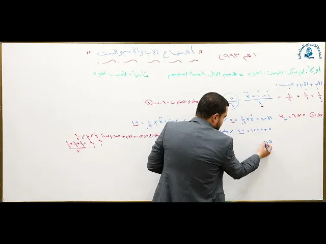 ⁣منهاج الصالحين/ ج3 / الميراث - درس 17 :  اجتماع الاب والام مع بنت واحدة