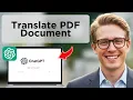 How to Translate a PDF Document to Any Language Using ChatGPT Tutorial