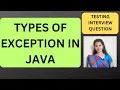 Types of exception in Java Java Interview Questions Rd Technical Learning