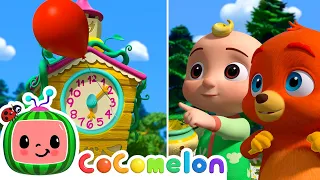 How To Go Up The Hickory Dickory Clock CoComelon Animal Time Learning With Animals 