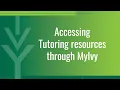 MyIvy Student Guide Accessing Tutoring Resources