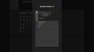 This is how DOWNWARD TRIANGLE PATTERN is done with NUMBERS in Python Part-5
