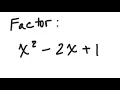 Factoring Factor x 2 - 2x 1