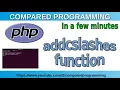 PHP addcslashes function How to insert slashes into a string