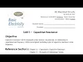 AC Electrical Circuits Lab 5 - KEYSIGHT XC Capacitive Reactance