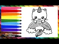 Draw and Color a Unicorn Cat Drawings for Kids