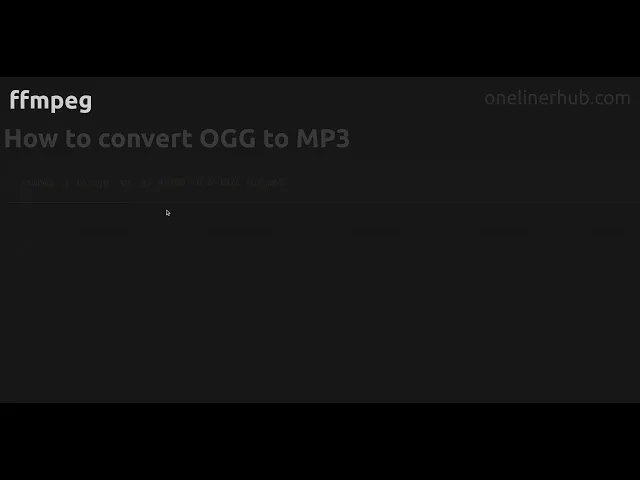 Download MP3 How to convert OGG to MP3 #ffmpeg