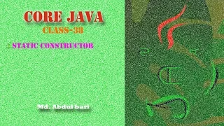 Core Java - Bangla Tutorial Static Constructor