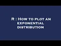 R How to plot an exponential distribution