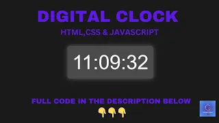 How To Create Digital Clock Using HTML CSS JavaScript Display Time Using JavaScript