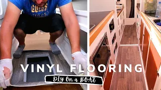 VINYL FLOORING INSTALLATION  | YACHT REBUILD WEEK 60