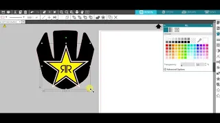 how to make l easy and simple way l Rockstar decals for dirt bike front fender l silhouette cameo 3