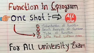Functions in C Programming One Shot Code Hacker