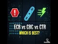 ECB vs CBC vs CTR Encryption Modes of Operation Explained